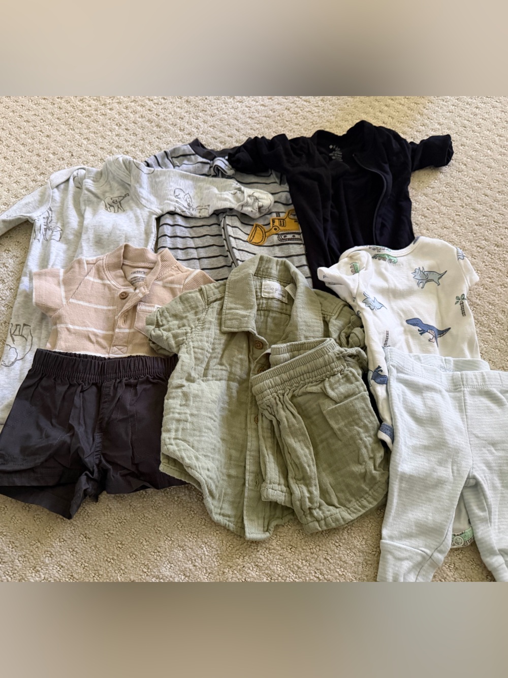 1. Newborn Baby Bundle - matching set and onesies includes Kyte Baby